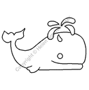 Quilting Creations Stencil 6" x 4"  Whale | Quilting Stencils