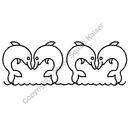 Quilting Creations Stencil 5½"  Dancing Dolphins | Quilting Stencils