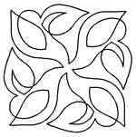 Quilting Creations Stencil 8¼" Swirling Leaves