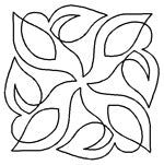Quilting Creations Stencil 8¼" Swirling Leaves