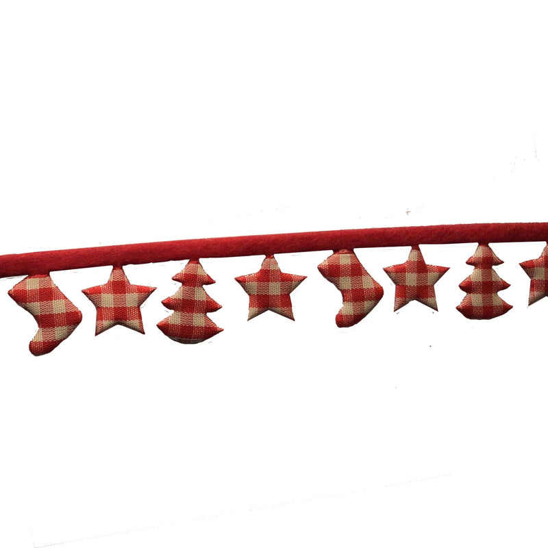 Christmas Decoration Bunting 25mm Spool of 5m Red