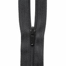 Hemline Nylon Zip with 2 Sliders 1m Black