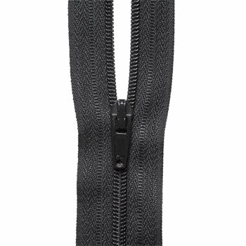 Hemline Nylon Zip with 2 Sliders 1m Black