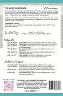Emmaline The Luxie-Lunch Bag Pattern