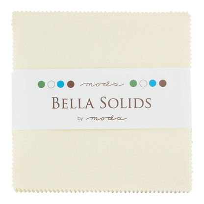 Moda Charm Squares Bella Solids Snow 11