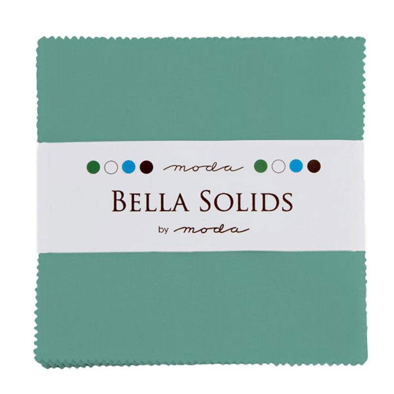 Moda Charm Squares Bella Solids Bettys Teal 126