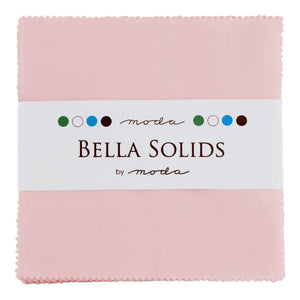 Moda Charm Squares Bella Solids Sisters Pink 145