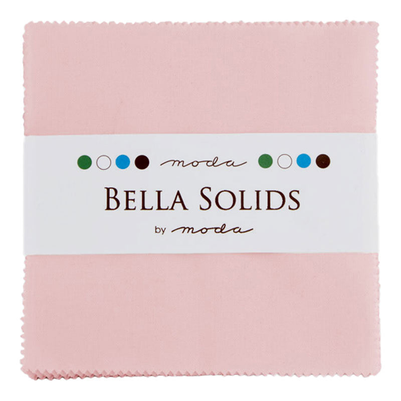 Moda Charm Squares Bella Solids Sisters Pink 145