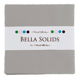 Moda Charm Squares Bella Solids Silver 183