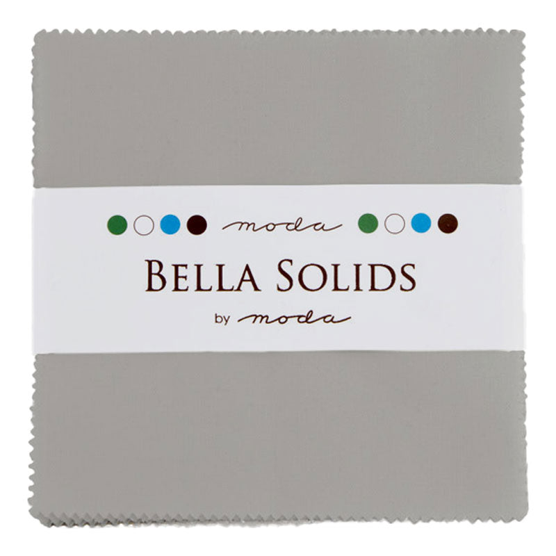 Moda Charm Squares Bella Solids Silver 183