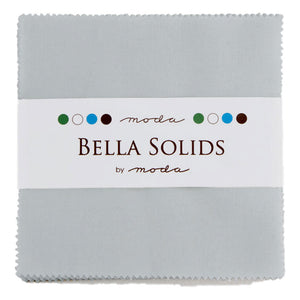 Moda Charm Squares Bella Solids Zen Grey 185