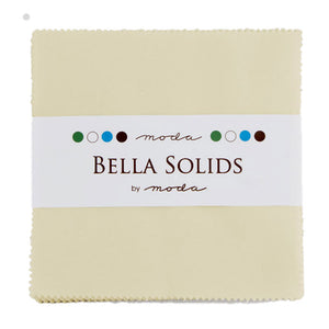 Moda Charm Squares Bella Solids Fig Tree Cream