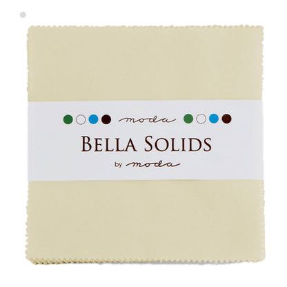 Moda Charm Squares Bella Solids Fig Tree Cream