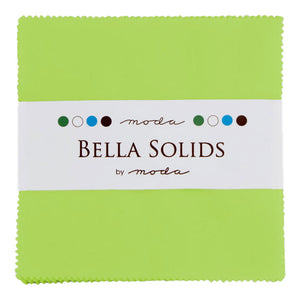 Moda Charm Squares Bella Solids Lime 75 42 Squares 5"