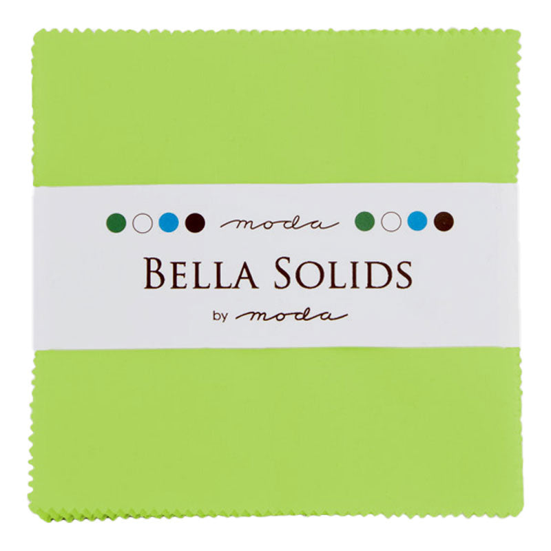 Moda Charm Squares Bella Solids Lime 75 42 Squares 5"