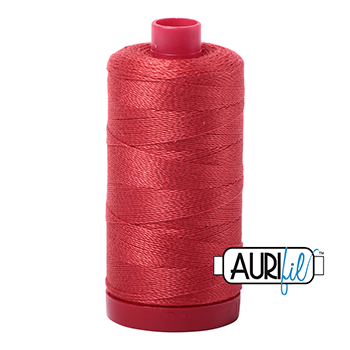Aurifil Thread 12/2 325m Dark Red Orange 2255