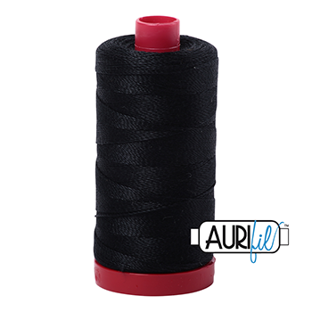 Aurifil Thread 12/2 325m Black 2692