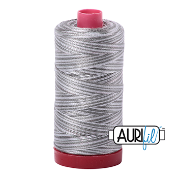 Aurifil Thread 12/2 325m Varigated Silver Fox 4670