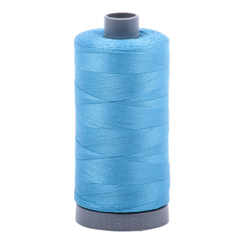 Aurifil embroidery thread spool in Bright Teal (1320) - 28wt 750m