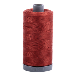 Aurifil embroidery thread spool in Terracotta (2385) - 28wt 750m