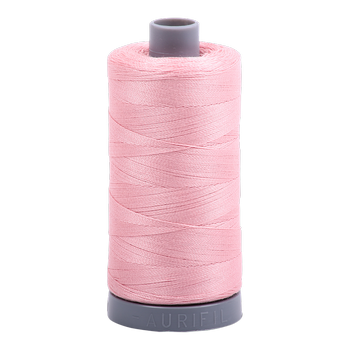 Aurifil embroidery thread spool in Lt Peony (2437) - 28wt 750m