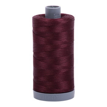 Aurifil embroidery thread spool in Dk Wine (2468) - 28wt 750m