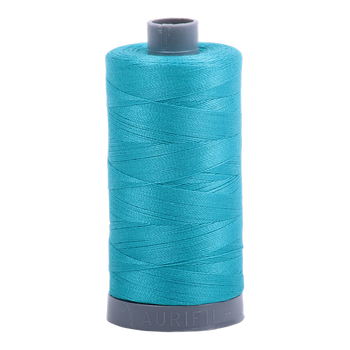 Aurifil embroidery thread spool in Turquoise (2810) - 28wt 750m