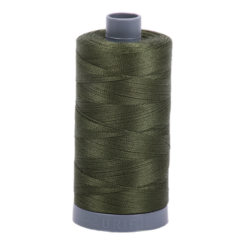 Aurifil embroidery thread spool in Medium Green (5023) - 28wt 750m