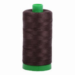 Aurifil embroidery thread spool in Very Dark Bark (1130) - 40wt 1000m