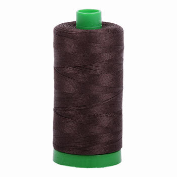 Aurifil embroidery thread spool in Very Dark Bark (1130) - 40wt 1000m