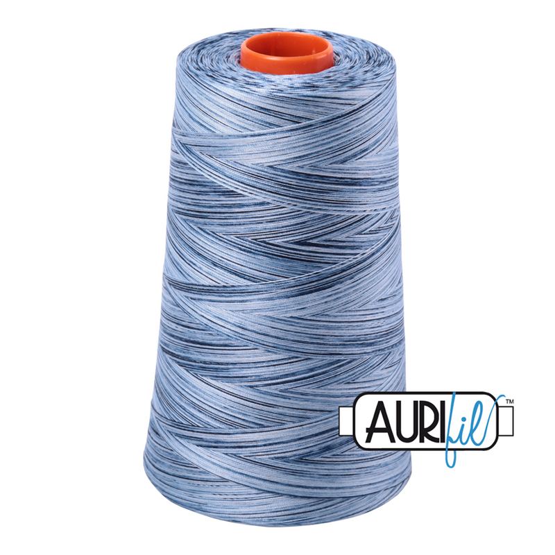 Aurifil Thread 50/2 5900m Variegated Stonewash Blues 4669