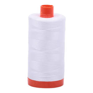 Aurifil Thread 50/2 1300m White 2024