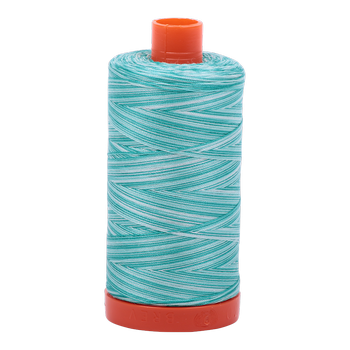 Aurifil Thread 50/2 1300m Varigated Turquoise Foam 4654