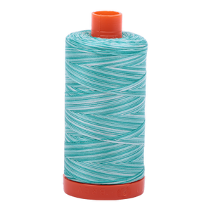Aurifil Thread 50/2 1300m Varigated Turquoise Foam 4654