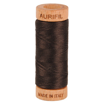 Aurifil Thread 80/2 274m Very Dark Bark 1130
