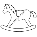 Quilting Creations Stencil 4½" x 3½" Rocking Horse | Quilting Stencils