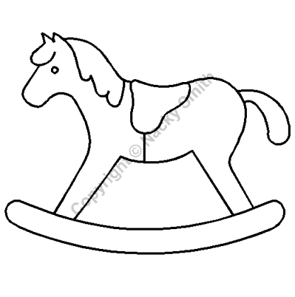 Quilting Creations Stencil 4½" x 3½" Rocking Horse | Quilting Stencils