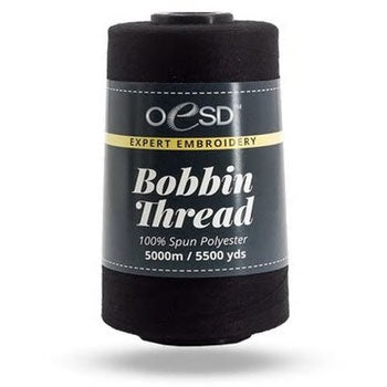 OESD Bobbin Thread 100% Polyester 60wt 5000m Black
