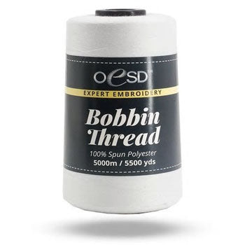 OESD Bobbin Thread 100% Polyester 60wt 5000m White