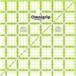 Omnigrip 6.5 Inch Square Ruler with Non-Slip Backing for Quilting and Patchwork