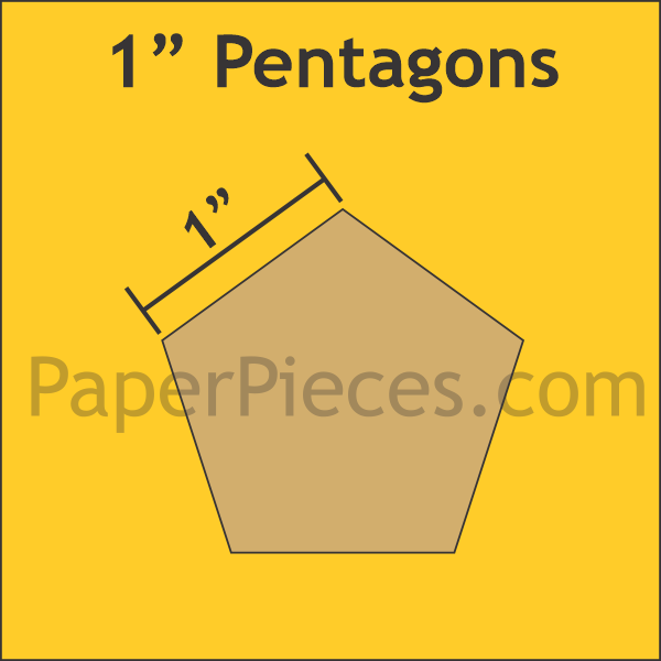 Paper Piecing Pentagons 1"