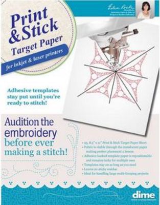 Designs in Machine Embroidery Print & Stick Target Paper