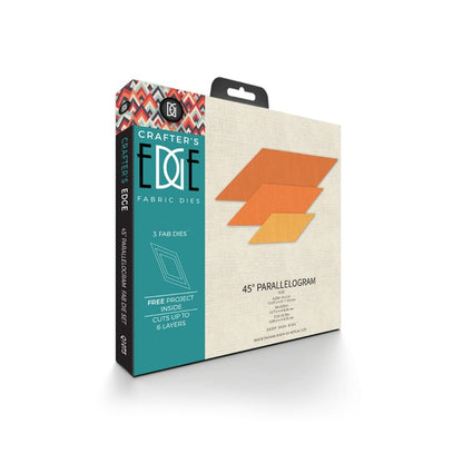 Crafters Edge Parallelogram 45 Degrees Set of 3  Fabric Cutting Dies