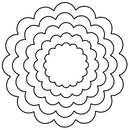 Crafters Edge Scalloped Circles Set of 5 Fabric Cutting Dies