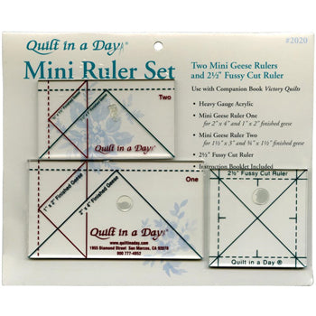 Quilt In A Day Flying Geese Mini 2" x 4" Ruler & 1½" x 3"