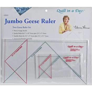 Quilt In A Day Flying Geese Jumbo 5" x 10" Ruler & 2½" x 5"