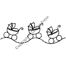 Quilting Creations Stencil 5" Baby Carriage | Quilting Stencils