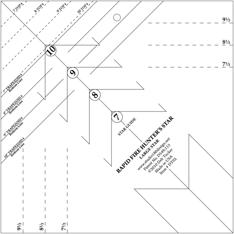 Studio 180 Rapid Fire Hunter's Star - Large Star Ruler