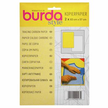 Burda Carbon Paper White/Yellow - 2 Sheets (83cm x 57cm)