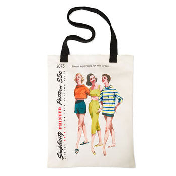 Simplicity Vintage Pattern Tote Bag